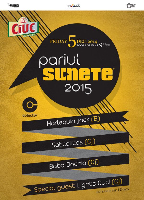 Pariul Sunete 2015, cu Baba Dochia, Harlequin_Jack, Lights Out si Satellites
